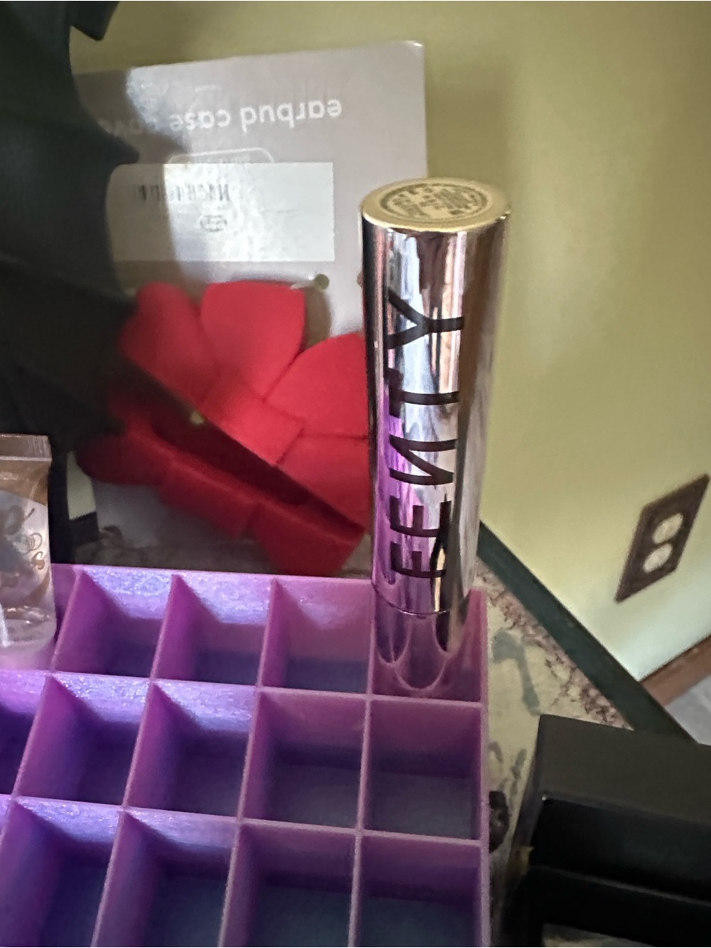 Jeffree Star Black Bat Pouch with Coral Pink Star Logo filled - Picture 5 of 12